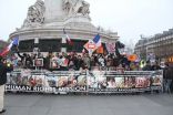 مظاهرة في باريس ضد إبادة الروهنغيا تشكلها جنسيات مختلفة