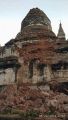 شاهد: لحظة دمار واجهة معبدين بسبب الزلزال في ميانمار