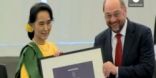 زعيمة المعارضة فى ميانمار تتسلم جائزة سخاروف بعد 23 عاما من الفوز بها