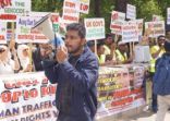 مئات النشطاء في بريطانيا يتظاهرون ضد اضطهاد بورما للمسلمين